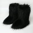 thumbnail image 2 of Gegefur Women's Faux fur Boot Furry Fluffy Short Snow Boot Mid-Calf Boots Warm Comfortable Outdoor Flat Shoes, 2 of 4