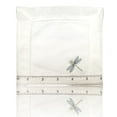thumbnail image 7 of 4 SET Hemstitch Embroidered White Linen Cocktail Napkins 6x6 (DragonFly), 7 of 7