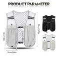 thumbnail image 3 of GEIJLPH Under $10 Running Hydration Vest Lightweight Reflective Running Vest Pack with 500ml Soft Water Bottle and Headlamp for Men Women Running Cycling Hiking Climbing Grey, 3 of 9