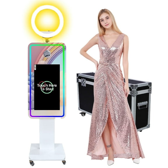 LivFiv Mirror Photobooth Selfie Machine 21.5in LCD Touch Screen for Celebration Wedding Party ﻿