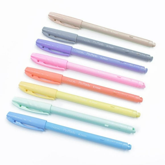 Bolígrafo Azor Pin Point Pastel Punto Fino de Aguja Colores Surtidos 8 Piezas