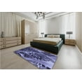 thumbnail image 5 of Ahgly Company Machine Washable Indoor Round Transitional Blue Area Rugs, 5' Round, 5 of 7