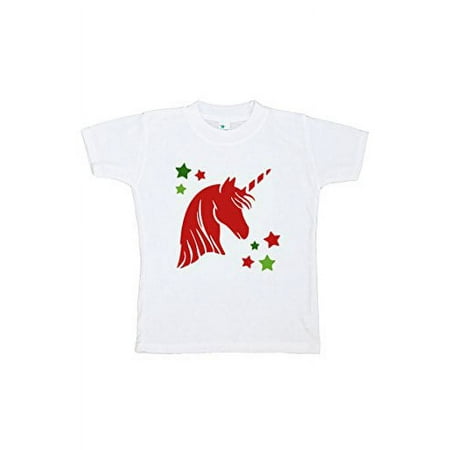 

7 ate 9 Apparel Girl s Christmas Unicorn T-Shirt 3T White