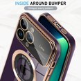 thumbnail image 4 of for Phone 13 Pro Max Case Magnetic Plating Case, 【Support for Magsafe】 Wide Lens Camera Protection Luxury Back Cover with Screen Protector Shockproof Electroplating Cover for Girls Women -Purple, 4 of 12