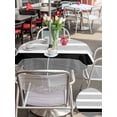 thumbnail image 6 of Outdoor Tablecloth with Umbrella Hole Zipper Black Stripe Round Tablecloth 60" Waterproof Outside Table Cloth Modern Rustic Horizontal Black Striped Patio Table Cover Tablecloths for Picnic Party, 6 of 8
