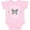 AD-Pink, variant on Inktastic Brain Cancer Awareness with Grey Ribbon and Butterfly Boys or Girls Baby Bodysuit