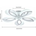 thumbnail image 2 of Adjustable Appearance Shape Light Fixture, Long Lasting 6-Arms Flower Shape Ceiling Lamp with 5400 LM Brightness, Best Lighting Decoration for Kitchen, Dining Room, Study Room, 2 of 5