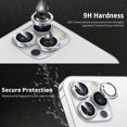 thumbnail image 3 of CNKOO Sparkling Rhinestone Camera Lens Film for iPhone 15/14/13/12/11 Pro Max/Plus ZZZ, 3 of 7