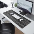thumbnail image 2 of Long Mouse Pads for Desk,Black Christmas Folk Pattern Desk Mats on Top Of Desks, Desk Mouse Pad Extra Large with 3mm Non-Slip Base and Stitched Edge for Gaming,Office,Work,Home 31.5x11.8in, 2 of 5