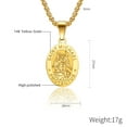 thumbnail image 4 of Religious St.Jude Saint Joseph Protect Us Virgin Mary Medallion 14K Yellow Gold Pendant Necklace For Men Women Catholic Jewelry, 4 of 5