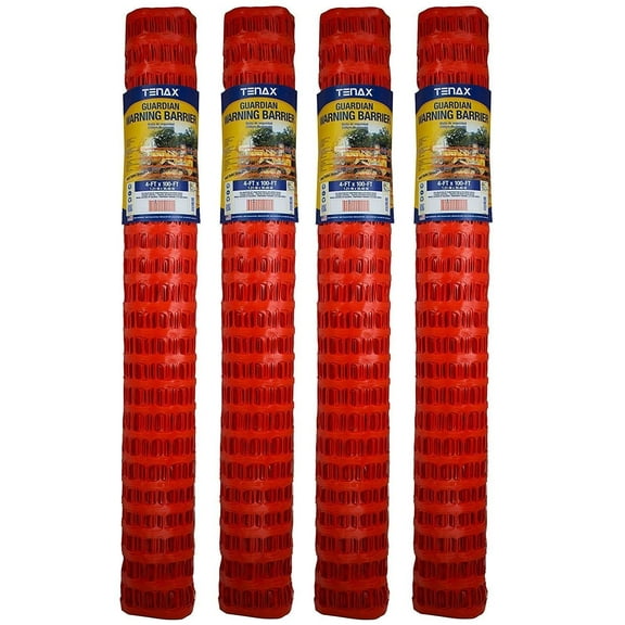 Tenax 2A060006 Guardian Economy Safety Fence, Orange, 4-Feet by 100-Feet Pack of 2