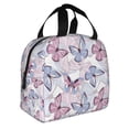 thumbnail image 2 of Disketp Butterflies in Pastel for Insulated Lunch Bag for Women and Men, Perfect for Work, Hiking, Picnic, 2 of 8