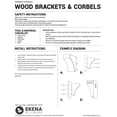 thumbnail image 6 of 3"W x 5"D x 7"H Hamilton Traditional Wood Vintage Decor Bracket, Pebble Grey, 6 of 6