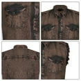 thumbnail image 7 of Dream Apparel Men's Biker Cuttoff Vest Denim/Cotton Shirt with Vintage and Frayed Sleeveless Look 2 Front Pockets, 7 of 7