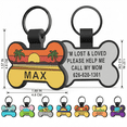 thumbnail image 2 of Pet Tag Silicone Pet ID Tag for Dog Collar, Silent Dog Tag Bone Shape with Personalized Engraving Space, Lightweight Identification Tag for Dogs and Cats, 1.89×1.57 in, 2 of 6