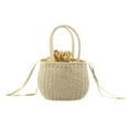 thumbnail image 2 of Skegnu Up to 65% off Easter Clearance Gifts Decorations Women Straw Bags Woven Bag Summer Beach Rattan Shoulder Bag Bag Handbag Gear on Clearance, 2 of 7