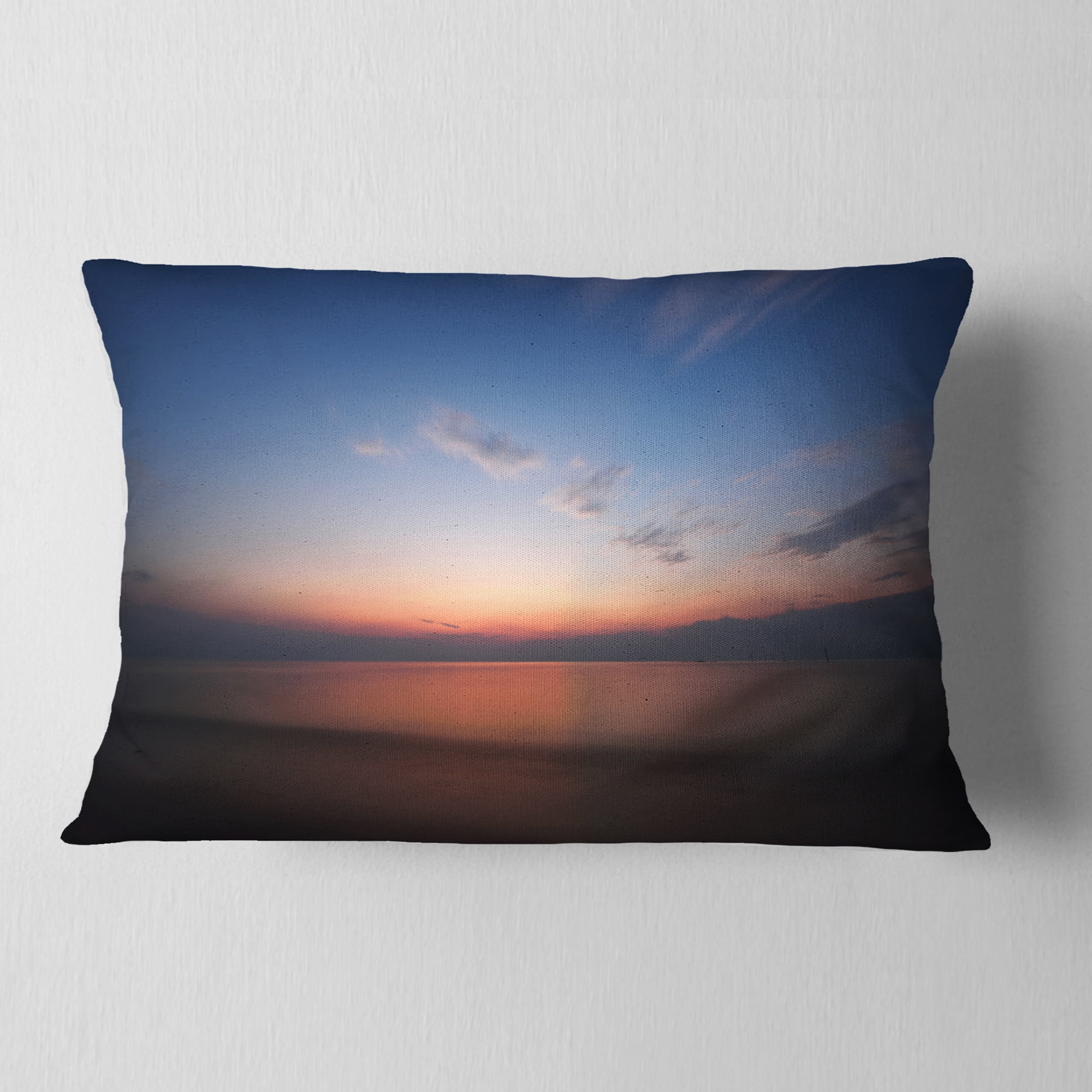Designart Ko Samui Sea Sunrise Panorama - Oversized Beach Throw Pillow - 12x20