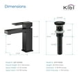 thumbnail image 5 of Kibi USA Single-handle Bathroom Vanity Sink Faucet w/ Water Hose Matte Black W/ Pop  Up Drain Matte, 5 of 5