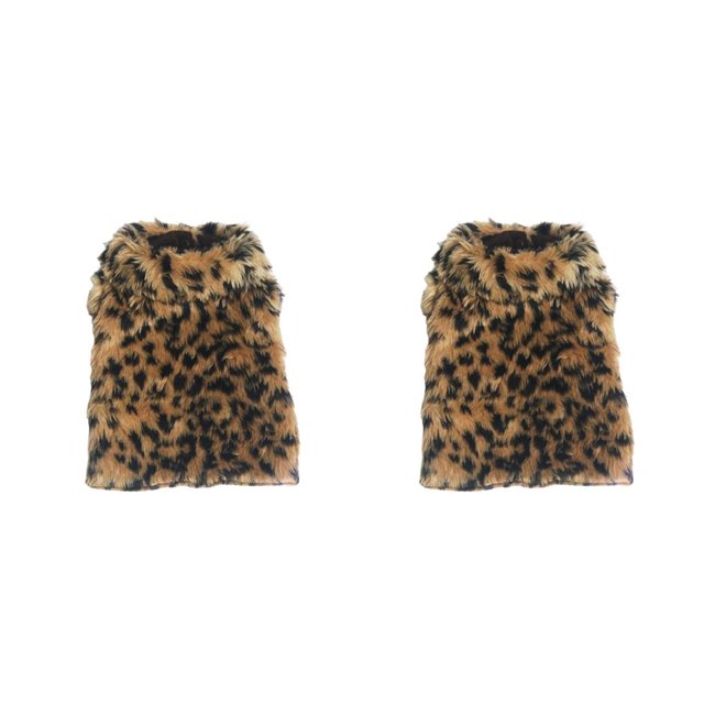 Greeniant Ropa para mascotas Mantener abrigado y cómodo Estampado de leopardo Ropa para mascotas Elegante Abrigo Traje para Navidad Fiesta Festival S 2piezas Greeniant CBP161687