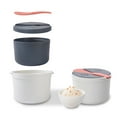 thumbnail image 4 of Microwave Rice Cooker,  PP Material 6 Cup Cooker 2L Multifunctional Cookware Steamer with Rice Spoon Lid Strainer Steaming Pot, Microwave Rice Maker,, 4 of 8