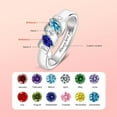 thumbnail image 2 of Custom Gift for Mom Personalized Mothers Ring Custom Birthstone Ring with 1-6 Birthstones Engraved Family Ring for Mom Grandma Mother's Day Anniversary Christmas, 2 of 6