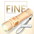 thumbnail image 4 of Bearachild Linterna LED recargable USB de largo alcance resistente al desgaste Mini linterna ajustable antorchas lámpara de mano bicicleta pesca Iluminación y accesorios Bearachild HA074366-01, 4 of 6