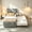 Gray, variant on AUU Twin Size Upholstered Pull-Out Sofa Bed with High Padded Back, Hidden Trundle & Vertical Striped Design – Space-Saving Chenille Guest Bed Single to Double for Bedroom or Guest Room