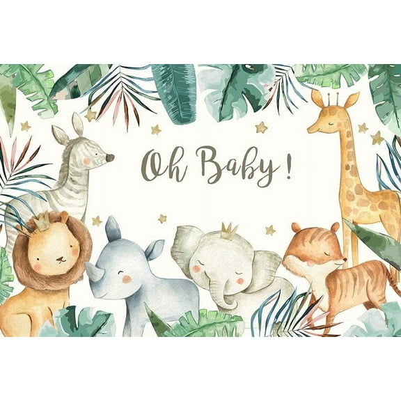 Safari Baby Shower Backdrop Jungle Baby Shower Background Boy Safari Baby Shower Party Decorations