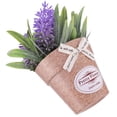 thumbnail image 3 of pieza de planta artificial de simulación de bonsái, planta de albahaca falsa, decoración de escritorio para el hogar, oficina y armario (morado)., 3 of 8