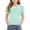 Green, variant on BRGZLK Girls Puff Sleeve Tops Kids Summer Striped Crewneck Short Sleeve T Shirts Soft Comfortable Casual Basic Tees Army Green 12-13Y