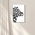 thumbnail image 2 of wall26 Honey - Bear and Bees Silhouette - Black and White Exclusive Artwork - Quirky Fun Design - Canvas Art Home Decor - 24x36 inches, 2 of 3