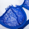 thumbnail image 2 of Sngxgn Women Lace Bra and Panty Set Bralette Lingerie Bodysuit(Blue,L), 2 of 9