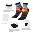 thumbnail image 5 of Naloa Cat Watching City Sunset Ankle Socks for Women Non Slip Socks No Show Socks Classic Low Cut Casual Socks Casual Socks, 5 of 7