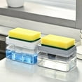 thumbnail image 5 of S&T Dish Soap Dispenser And Sponge Holder For Kitchen With Enhanced Features Sponge Included 13 Ounces White, 5 of 5