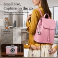 thumbnail image 6 of Mini Keychain Digital Camera, HD, 1.47" Flip LCD, Flash, 16GB Card, Retro, Travel, Kids, Adult Beginners Travel, Birthday Gift, Pink, 6 of 10