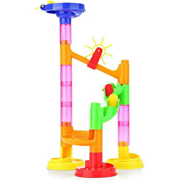 LPSSTORE House Building Blocks Toys DIY Maze Balls Track Construction Marble Run,Children's Day Gifts