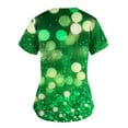 thumbnail image 3 of BiZtdJrK Womens Scrub Tops 2025 St Patricks Day Clover Print Tees V Neck Short Sleeve Medical Nursing Working Uniform Casual Holiday Outfits Multicolor S Back Packs Sales for School, 3 of 5