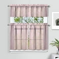 thumbnail image 2 of Rustic Floral Print Curtains 36 Inch Short - 3 Panel Vintage Country Set with Bohemian Wildflowers, Rod Pocket Window Treatment for Farmhouse Decor, 2 of 5