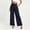 Black plus size wide leg pants a1, variant on Cagogo Women Plus Size Wide Leg High Waisted Trousers with Pockets Solid Casual Office Long Pants Loose Work Trousers for Women Spring Summer Beachwear, Dark Gray 3XL