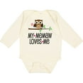 thumbnail image 3 of Inktastic My Memaw Loves Me Girl Owl Girls Long Sleeve Baby Bodysuit, 3 of 5