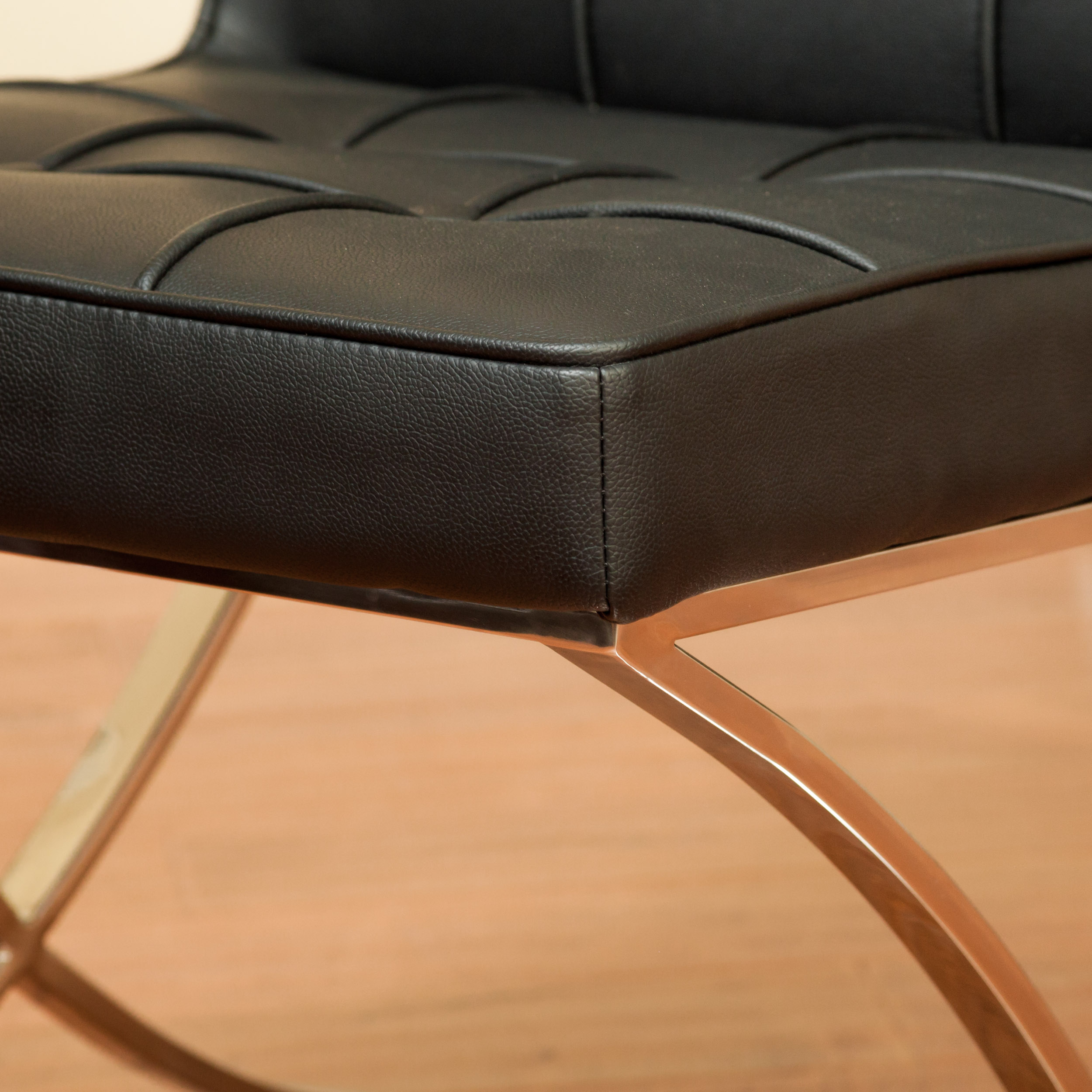 Noble House Harper Indoor Modern Bonded Leather Dining Chairs, Set of 2, Black