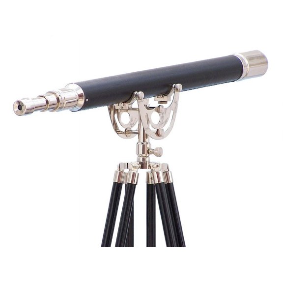 Floor Standing Chrome/Leather Anchormaster Telescope 65" - Chrome Telescope