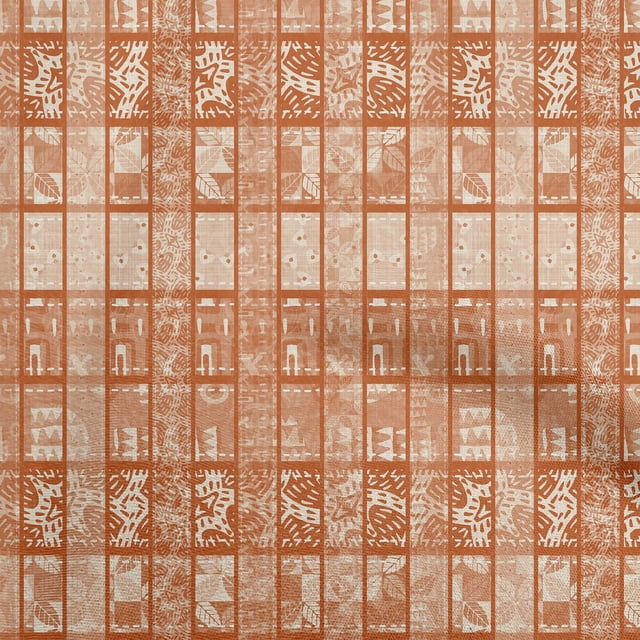 oneOone Polyester Spandex Orange Fabric Aaian Batik Sewing Craft Projects Fabric Prints By Yard 56 Inch Wide