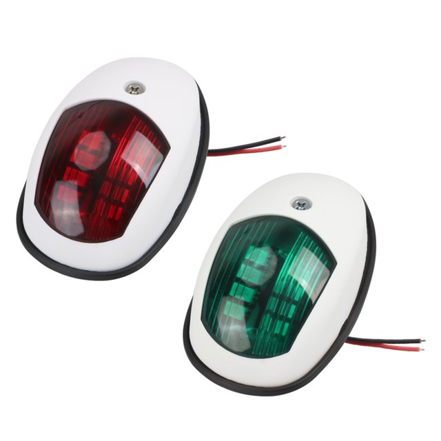 Signal Warning Lamp 2Pcs/Set LED Navigation Light For Marine Boat Yacht Truck Trailer Van Lorry Starboard Port Side Marker Light ,High Bright