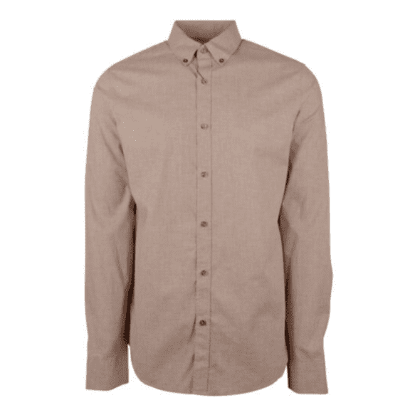Michael Kors Men's Slim Fit Mini Diamond Print Long Sleeves Shirt, Cordovan, XL
