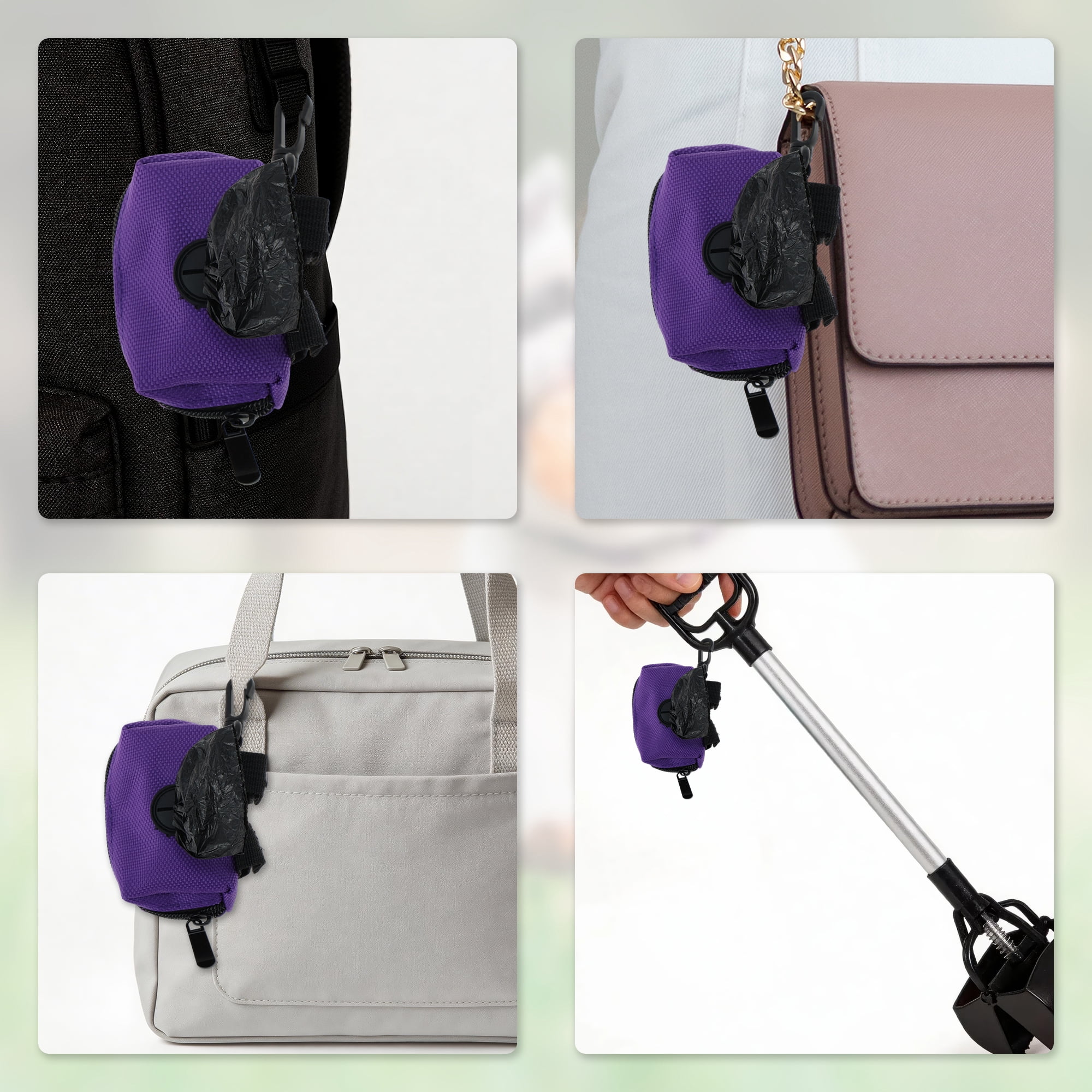 Unique Bargains Convenient Poop Bag Dispenser Easy Waste Cleanup Purple