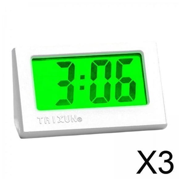 Reloj digital,Salpicadero de coche Reloj digital Adhesivo para vehículos,Pantalla de tiempo Mini reloj para camión automotriz,Escritorio portátil Oficina Relojes electrónicos