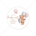 thumbnail image 1 of Etiquetas adhesivas personalizadas con temática de oso, etiquetas de bienvenida para Baby Shower, recién nacido, lindo oso personalizado, niña, niño, cumpleaños, bautismo, 1 of 4