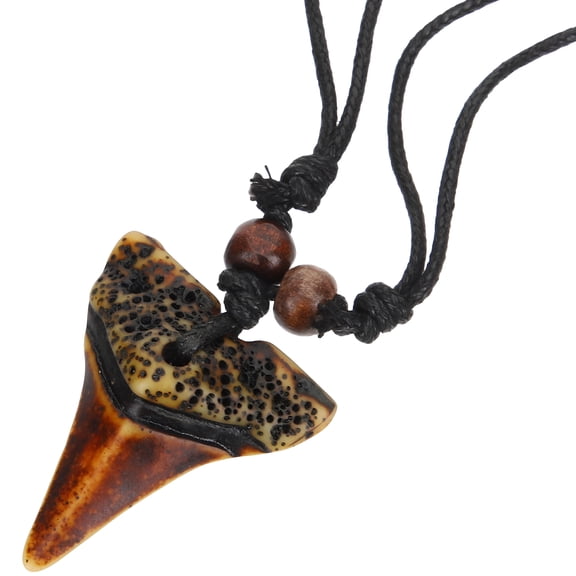 DESIGNICE Men Necklace Vintage Shark Tooth Pendant Necklace Personalized Neck Chain for Male