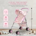 thumbnail image 3 of Dolls To Play Baby Doll Nursery Playset with Stroller, High Chair, Rocking Chair & Bed, Pink Floral Accessories Set, 3 of 8